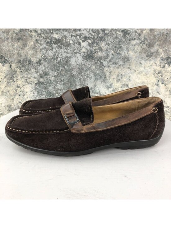 Florsheim Men\'s Size 10D Brown Leather Moc Toe Slip On Buckle Driving Loafers main image 11